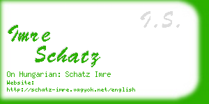 imre schatz business card